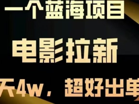 电影拉新,两天搞了近4 W,很好出单,直接起飞